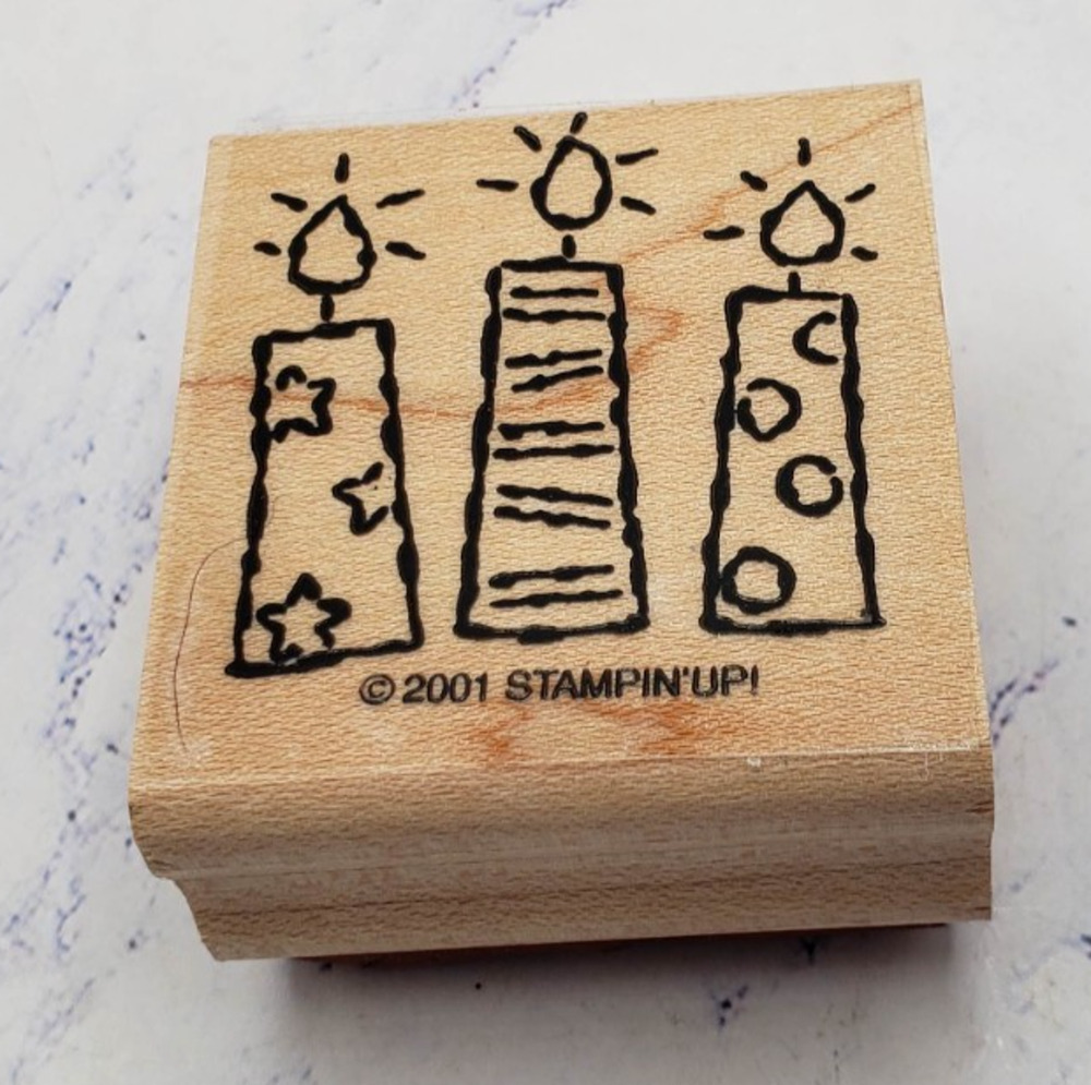 Stampin' Up! Happy Birthday Candles Wood Mounted Rubber Stamp